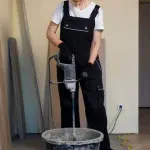 Construction professionals working on home renovation project