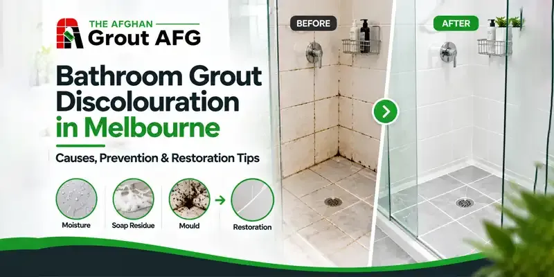 Bathroom Grout Discolouration in Melbourne