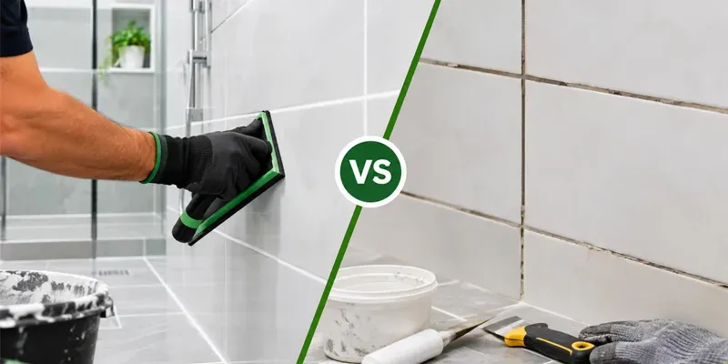 Bathroom Regrouting Process vs DIY Regrouting